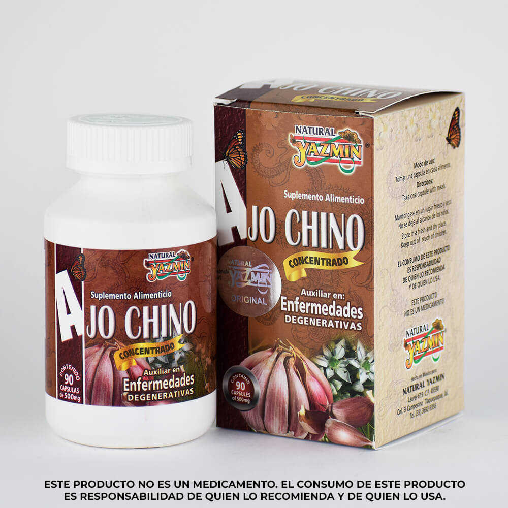 Ajo Chino 90 Cápsulas 500mg Natural Yazmin®