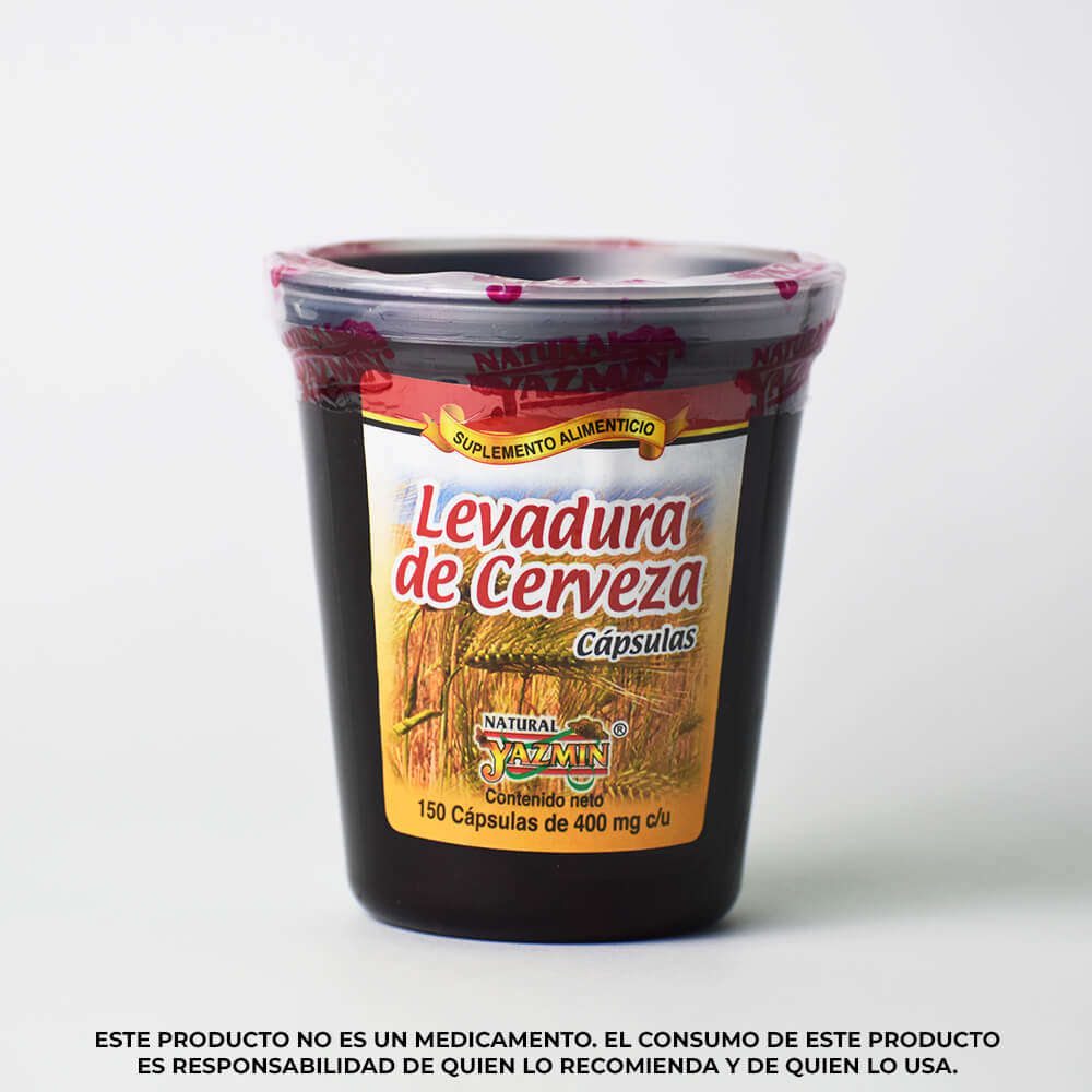 Levadura de Cerveza  150 Cápsulas 400mg  Natural Yazmin®