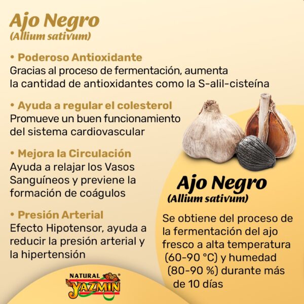 Ajo Negro 150 Cápsulas 400mg Natural Yazmin®